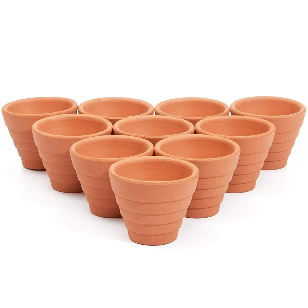 10 Packs 1.5" Terra Cotta Pots, Mini Small Terracotta Flower Clay Pots Planters Ceramic Pottery Nursey Indoor Outdoor Gardening for Cacti & Succulent Plants, Brown, 1.5 inches, photo 6 of 6