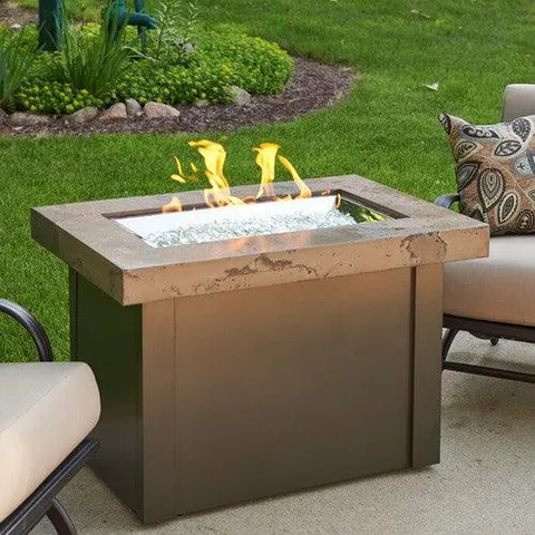 The Outdoor GreatRoom Company Providence Metal Gas Fire Pit Table