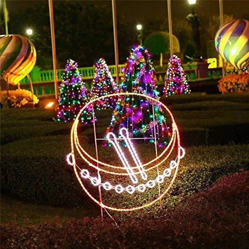 Outerdo 50 LED Waterproof Solar Rope Tube Lights,22Ft （7m）Led String Strip Decorative Christmas Wedding Party Garden Outdoor Light Lamp  For  Wedding, Patio, Garden, Christmas Decor,7 Colo, photo 13 of 18