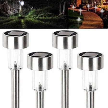 Zimtown 24pcs Solar Outdoor LED Light, Stainless Steel Path Walkway Lights for Landscape, Patio Pathways, photo 5 of 12