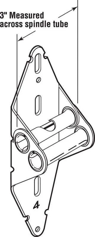 Prime-Line 3 in. W X 1 in. L Steel Garage Door Hinge, photo 2 of 2
