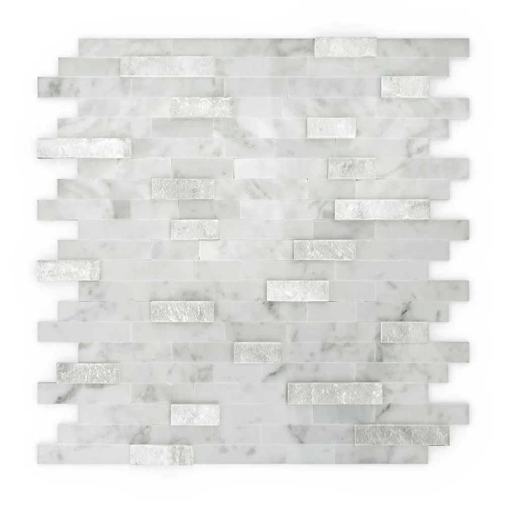 Inoxia SpeedTiles Bengal Brown 11.77 in. x 11.57 in. x 8 mm Stone Self-Adhesive Wall Mosaic Tile (11.4 sq. ft. / case), photo 13 of 23