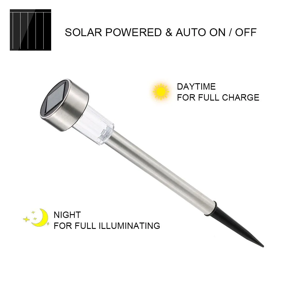 Zimtown 24pcs 5W Garden High Brightness Solar Power LED Lawn Lamps with Lampshades Stailess Steel, photo 9 of 15