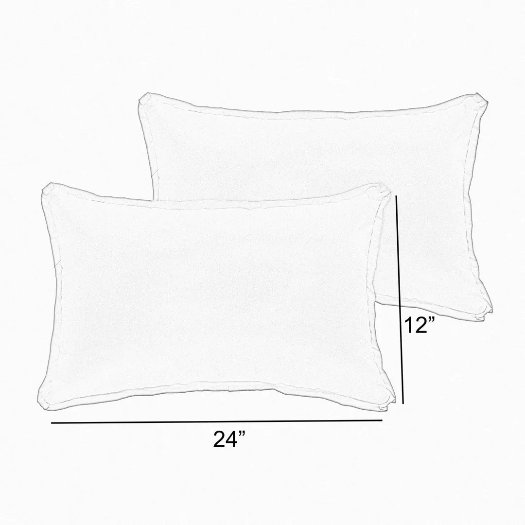 Mozaic Company Sunbrella Outdoor Lumbar Pillow with Flange Edge - Set of 2, photo 6 of 9