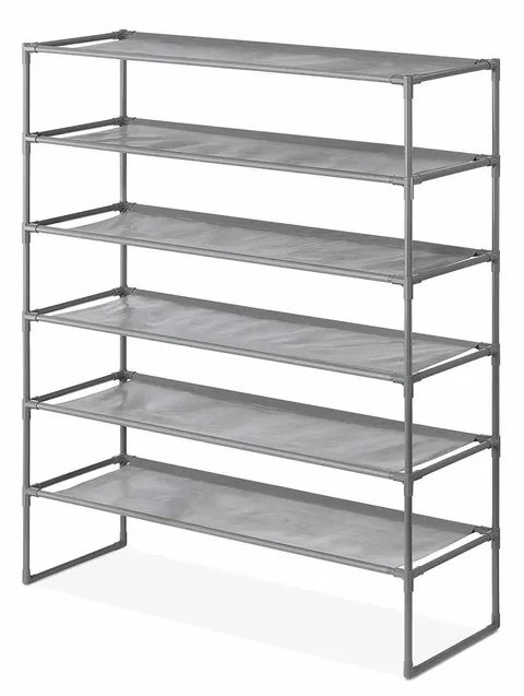 Spacemaker Storage Rack 6-Tier Shelving, Gunmetal Gray