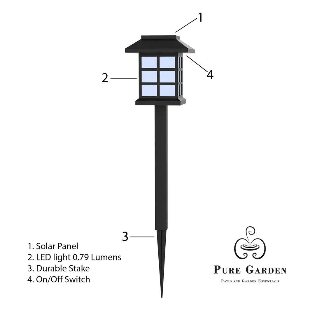 Pure Garden Solar Powered Lights (Set of 6)- LED Outdoor Stake Spotlight Fixture for Gardens, Pathways, and Patios by Pure Garden, photo 3 of 5