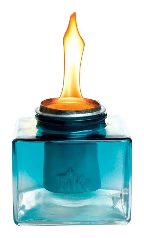 Tiki 5" Teal Clean Burn Tabletop Torch
