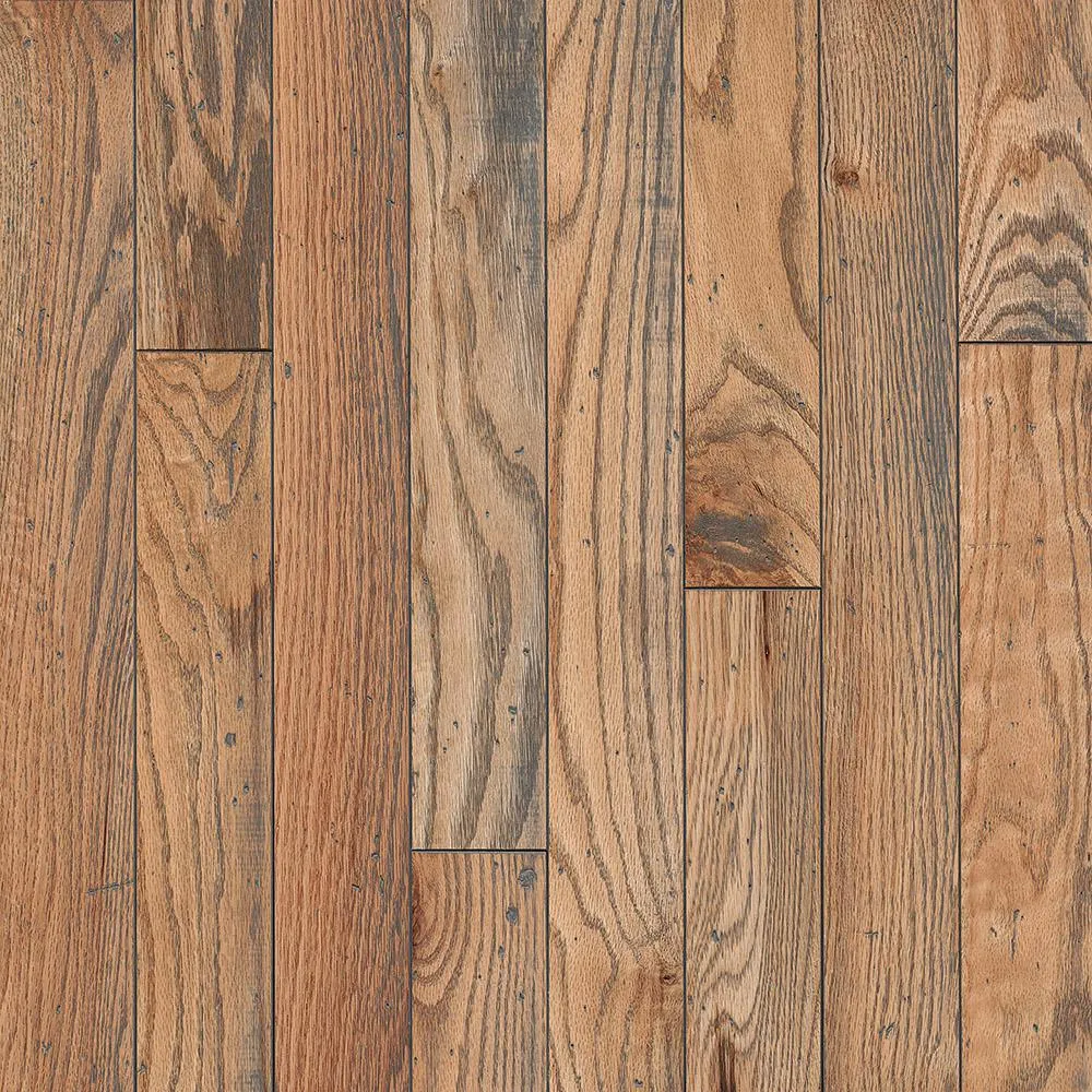 Bruce Revolutionary Rustics Oak Oakleaf Brown 3/4 in. T x 5 in. W x Varying L Solid Hardwood Flooring (23.5 sq.ft./case), photo 10 of 23