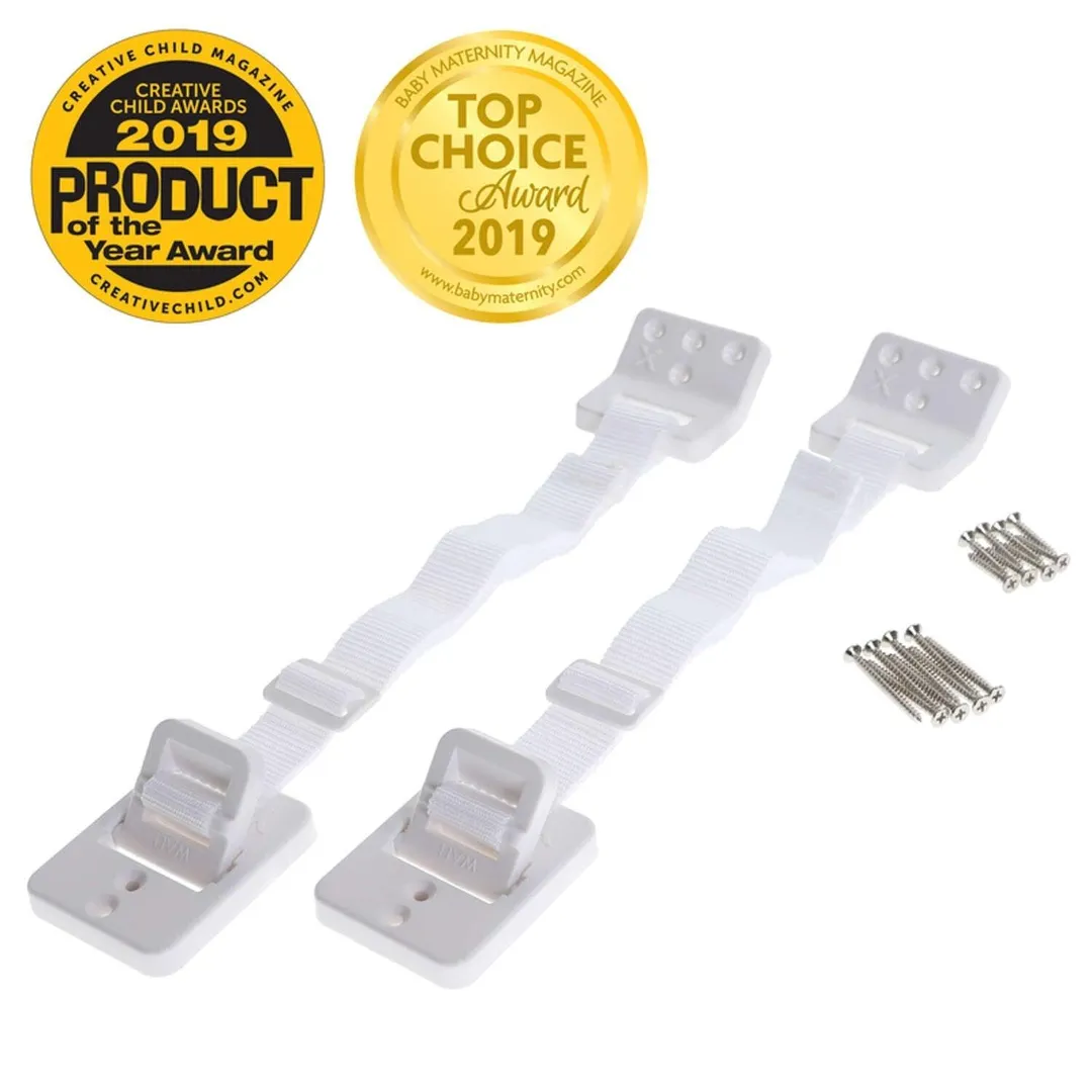 Dreambaby White Plastic Furniture Anchors 2 pk, photo 2 of 6