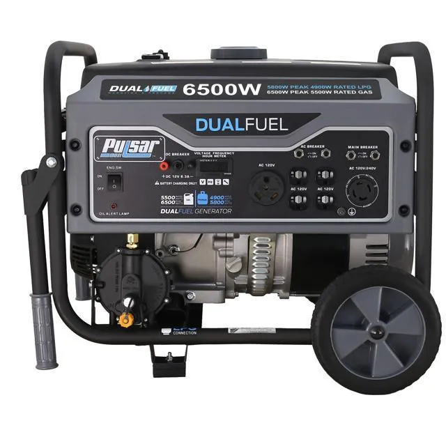 Pulsar G65BN Portable Gas/LPG Dual Fuel Generator - 5500 Rated Watts & 6500 Peak Watts - RV Ready - CARB Compliant, photo 2 of 7