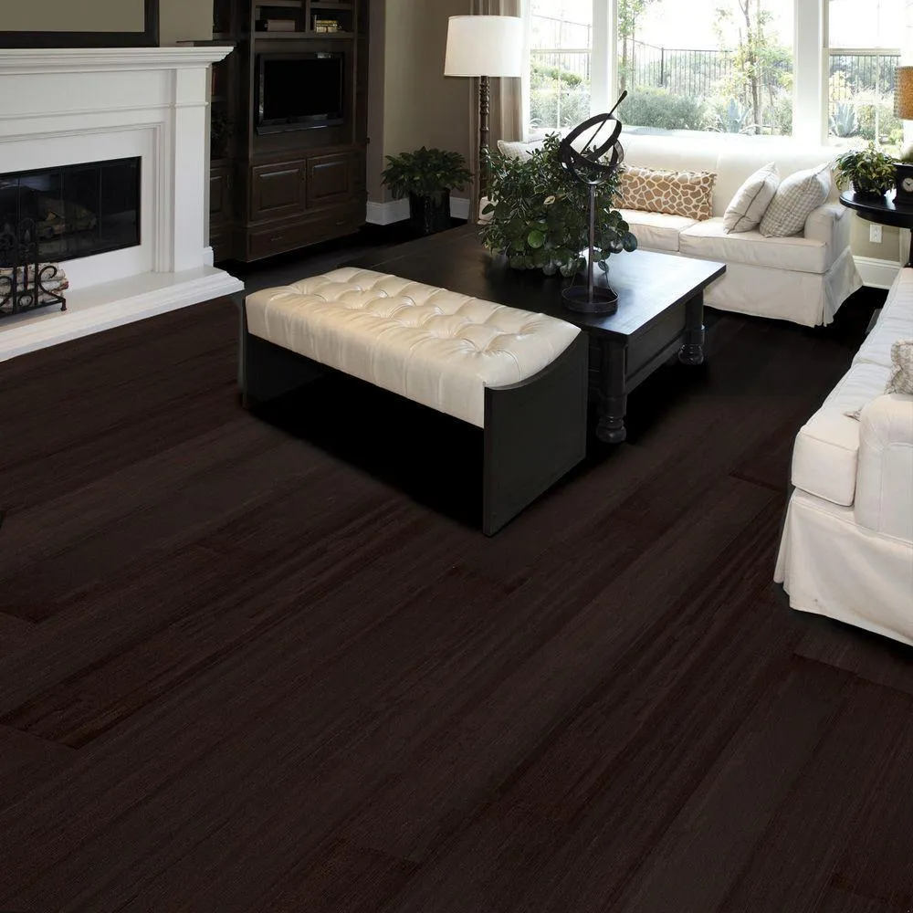 Home Legend Strand Woven Espresso 9/16 in. Thick x 4-3/4 in. Wide x 36 in. Length Solid T&G Bamboo Flooring (19 sq. ft. / case), photo 3 of 5