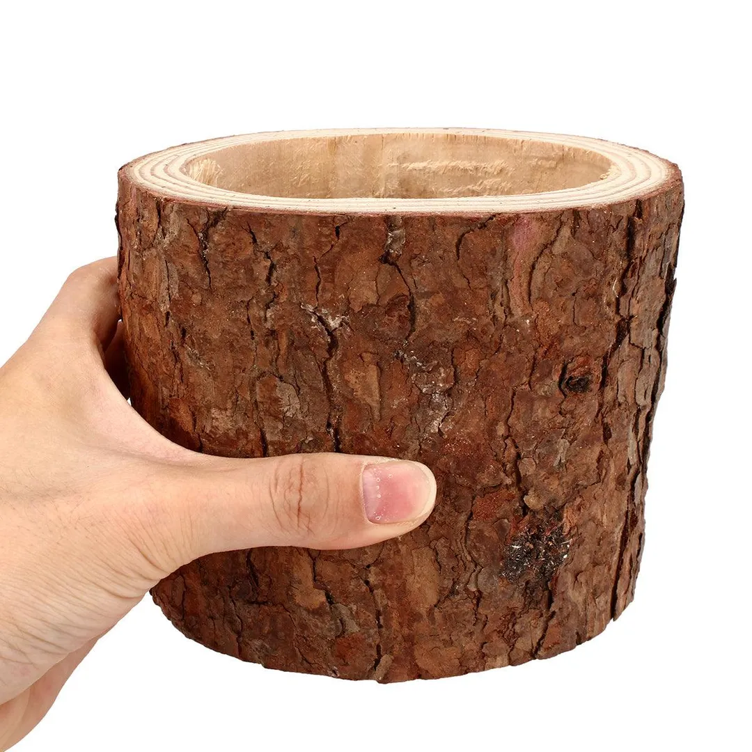 Wooden Succulent Garden Pot, Plant Pot Cactus Herb Planter, Plant Container, Gift for Mom Sister Aunt Best for Home Office Desk Decoration(2 - 5inch ), photo 9 of 9