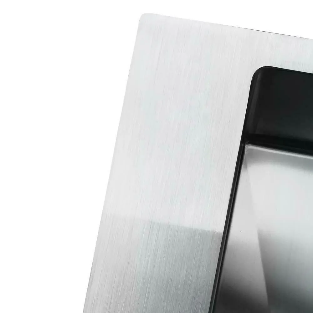 Ktaxon 33-inch (33" x 22" x 9") Drop-In Top Mount Kitchen Sink 16 Gauge Deluxe Handmade Stainless Steel Topmount Drop-In Single Bowl Kitchen Sink, photo 6 of 7