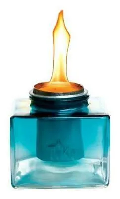 Tiki Clean Burn Glass Teal 5.2 in. Tabletop Torch