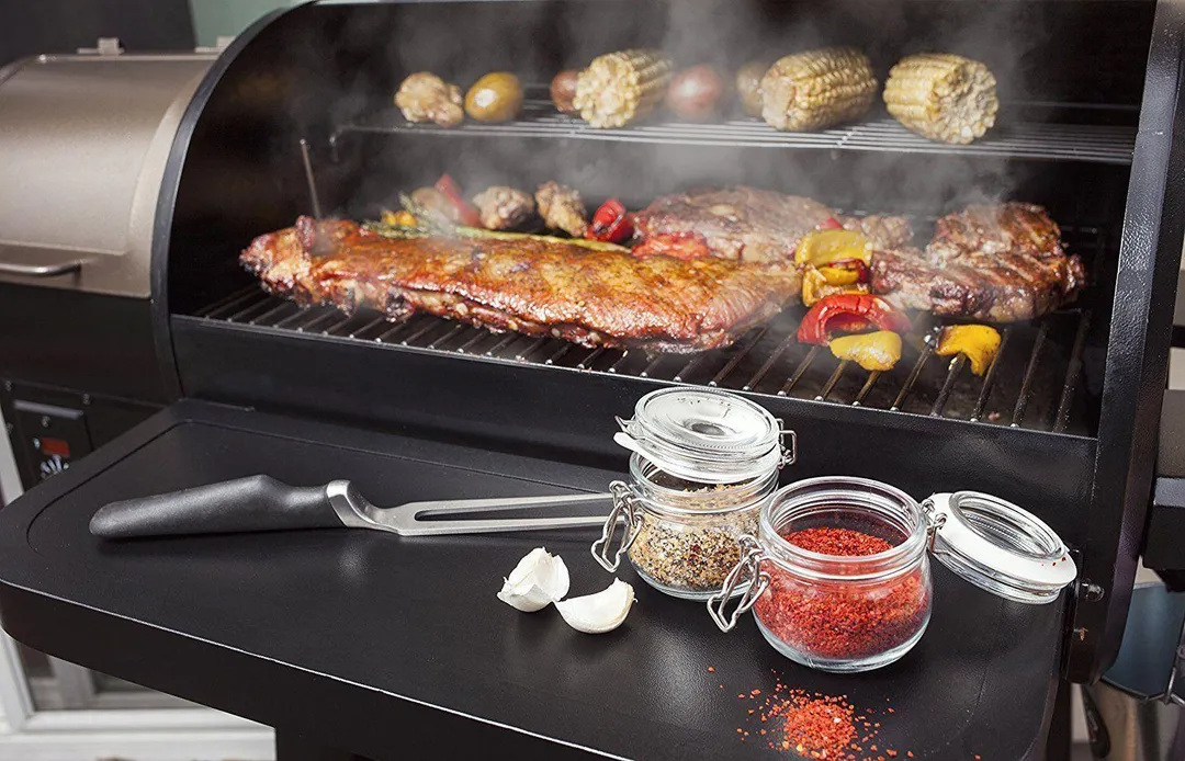 Grills Wood Pellet Grill & Smoker with Patio Cover, 7 in 1- Grill,700 Cooking Area, Roast, Sear, Bake,Smoke, Braise and BBQ with Electric Digital Controls for Outdoor,Garden, photo 5 of 8