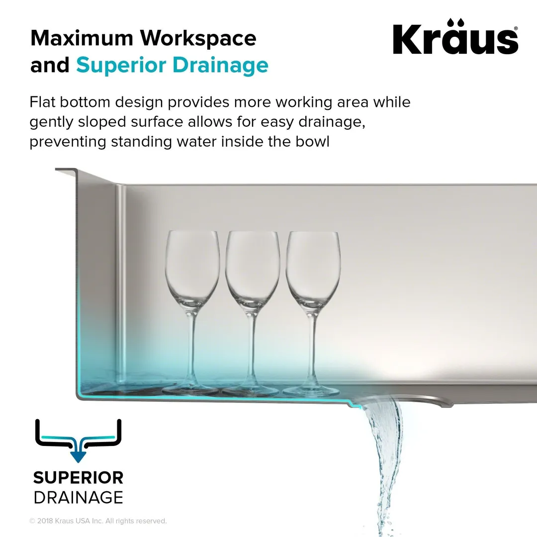 KRAUS Standart PRO? 30-inch 16 Gauge Undermount Single Bowl Stainless Steel Kitchen Sink, photo 10 of 15