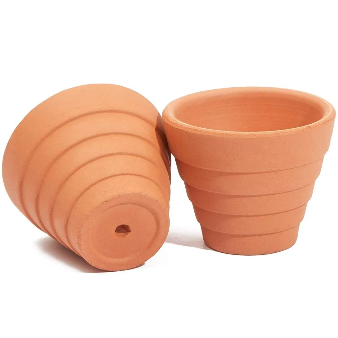 10 Packs 1.5" Terra Cotta Pots, Mini Small Terracotta Flower Clay Pots Planters Ceramic Pottery Nursey Indoor Outdoor Gardening for Cacti & Succulent Plants, Brown, 1.5 inches, photo 3 of 6