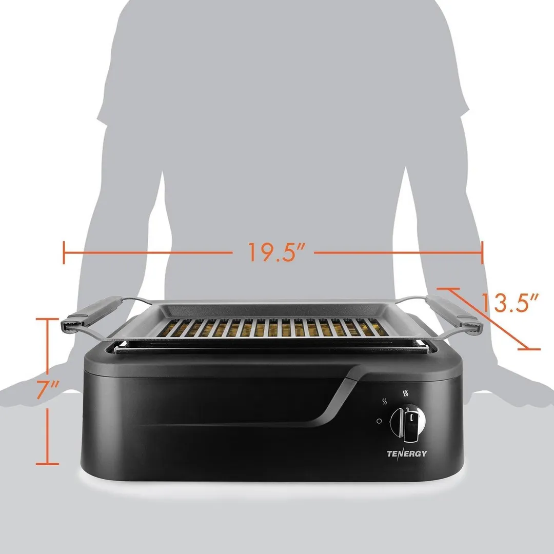 Tenergy Redigrill Smoke-Less Infrared Grill, Indoor Grill, Heating Electric Tabletop Grill, Non-Stick Easy to Clean BBQ Grill, for Party/Home, ETL Certified, photo 7 of 8