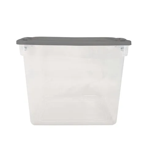 Homz Latching 12-1/8 in high · 13 in wide · 16-1/4 in deep Stackable Storage Tote