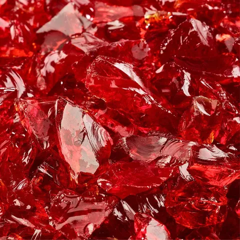 Marlboro Red Crushed Fire Pit Glass | 3/8”-1/2”, 10 lbs