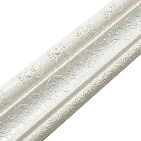 2.3M 3D Self-Adhesive Foam Wallpaper Waterproof and Removable Wallpaper Border Wall Decor for Kitchen