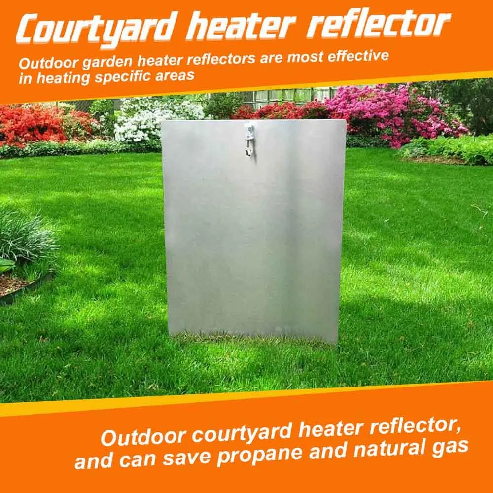 Lemonbest Outdoor Courtyard Heater Reflector Shield Patio Heater Heat Focusing Reflector for Round Natural Gas Propane Garden Heaters, photo 5 of 8