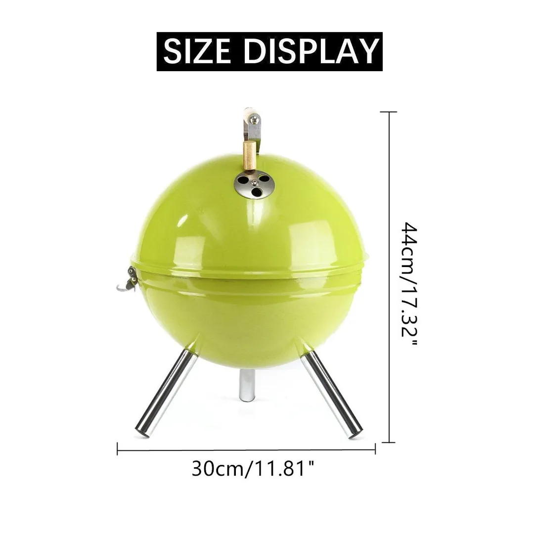 12X17 Inch Portable Charcoal Grill BBQ Grill Kettle Charcoal Barbecue Grill and Smoker Tailgating Small Outdoor Grills Round Standing Camping Grilling Heat Control Steel(Dia. 12"), photo 4 of 9