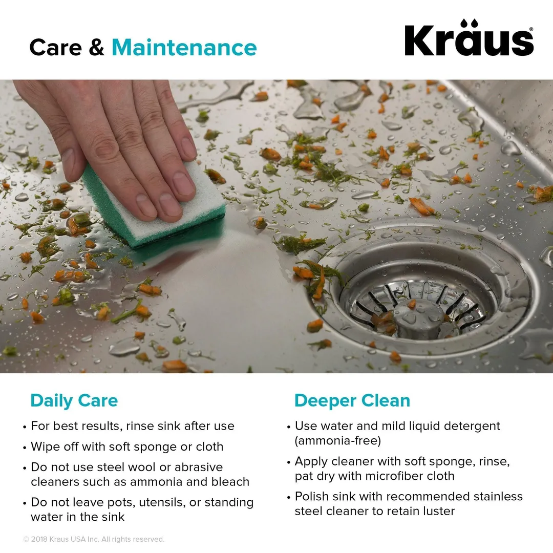 KRAUS 33 x 22 inch Pax Drop-In Topmount 16 Gauge Zero-Radius Double Bowl 2-Hole Stainless Steel Kitchen Sink, photo 15 of 15