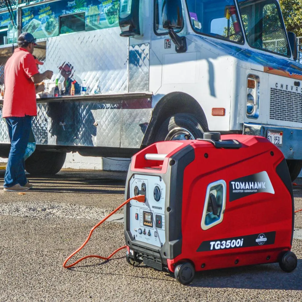 TOMAHAWK 3500 Watt Inverter Generator Super Quiet Portable Power for Residential Home Use 120V 220V and USB Outlet Panel with Wheels, photo 2 of 7
