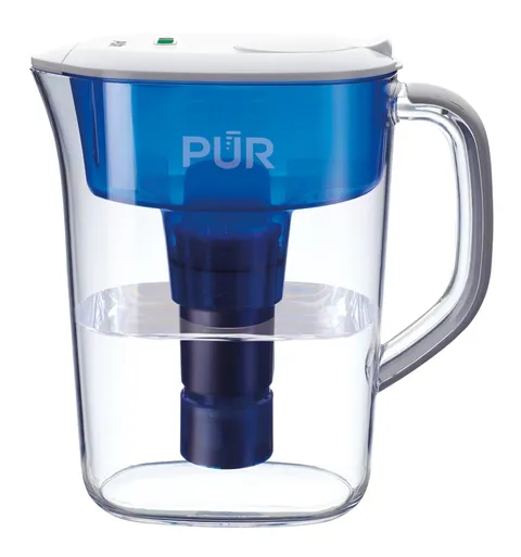 Ultimate 7 Cup Pitcher with Lead Removal, PPT711W, White/Blue