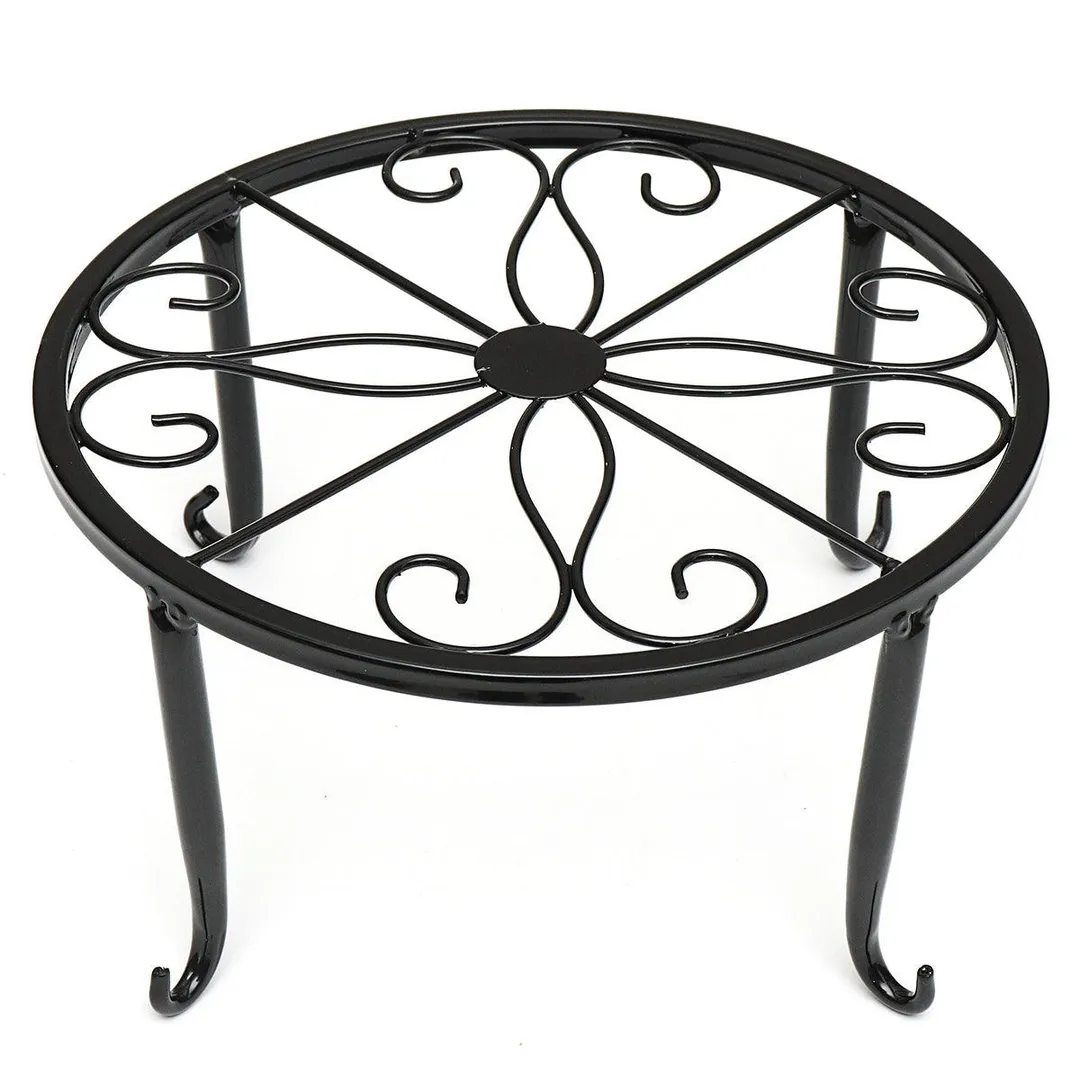 Wrought Iron Pot Plant Stand Flower Shelf Indoor Outdoor Garden Decor 24*24*13cm, photo 6 of 6