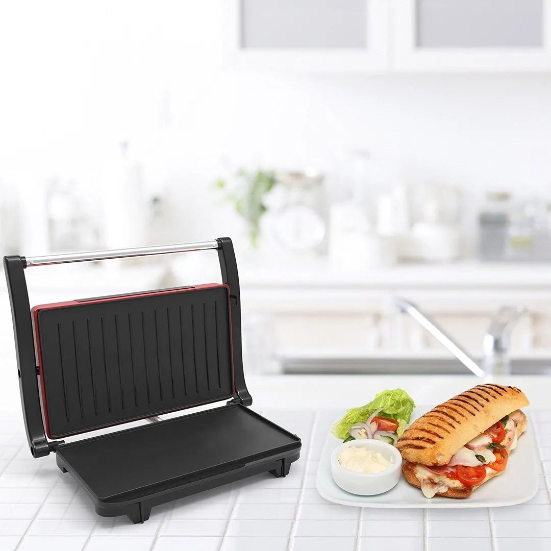 Panini Press Indoor Grill and Gourmet Sandwich Maker With Nonstick Plates (Red) by, MULTI-RECIPE HEALTHY COOKING- Healthier meals are a.., By Chef Buddy, photo 2 of 8