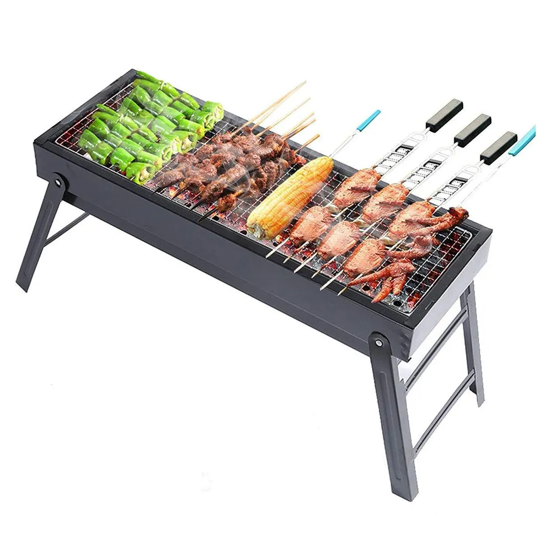 Foldable BBQ Grill,BBQ Charcoal Grill,Portable Barbecue Camping Picnic Grill Stove Outdoor,Barbecue Portable Folding Grill Barbecue Kits for Cooking Camping Hiking Picnic Garden Terrace Travel, photo 3 of 7