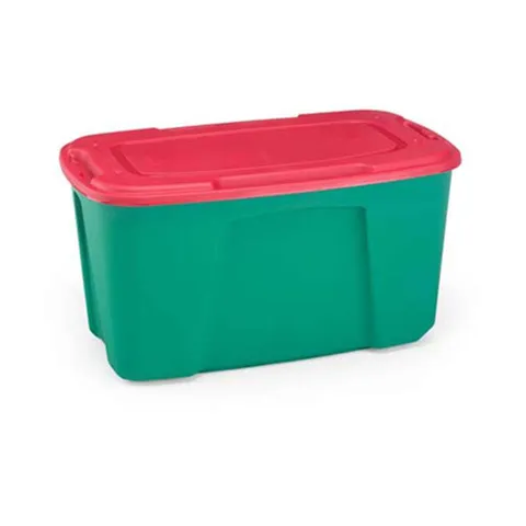 Homz 24 in high · 38.125 in wide · 18.5 in deep Stackable Storage Tote w/Wheels