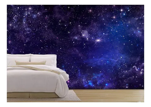 Starry Night Sky Deep Outer Space - Removable Wall Mural | Self-adhesive Large Wallpaper - 66 × 96 in