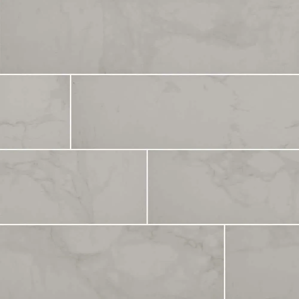 Carrara 24 in. x 24 in. Polished Porcelain Floor and Wall Tile (16 sq. ft. / case), photo 2 of 5