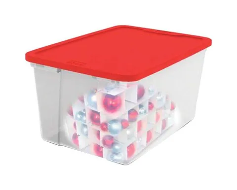 Homz 12-3/16 in high · 16 in wide · 23-1/2 in deep Stackable Storage Tote