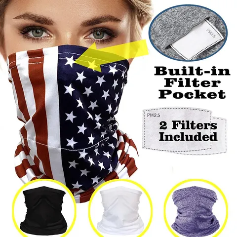 Cooling Face Covering with Pocket | Washable Face Mask