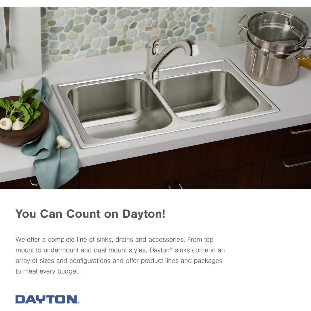 Elkay Dayton Stainless Steel 25" x 22" x 6-9/16", Single Bowl Drop-in Sink, photo 3 of 5