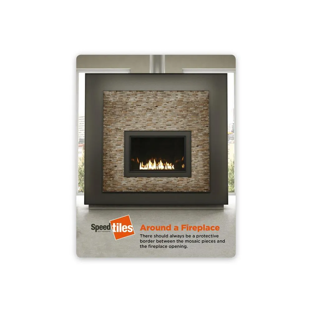 Inoxia SpeedTiles Bengal Brown 11.77 in. x 11.57 in. x 8 mm Stone Self-Adhesive Wall Mosaic Tile (11.4 sq. ft. / case), photo 3 of 23