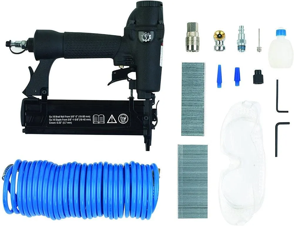 Pulsar 2 Gallon Oil-Free Air Compressor with Accessories and 18 GA Nail Gun, photo 2 of 3