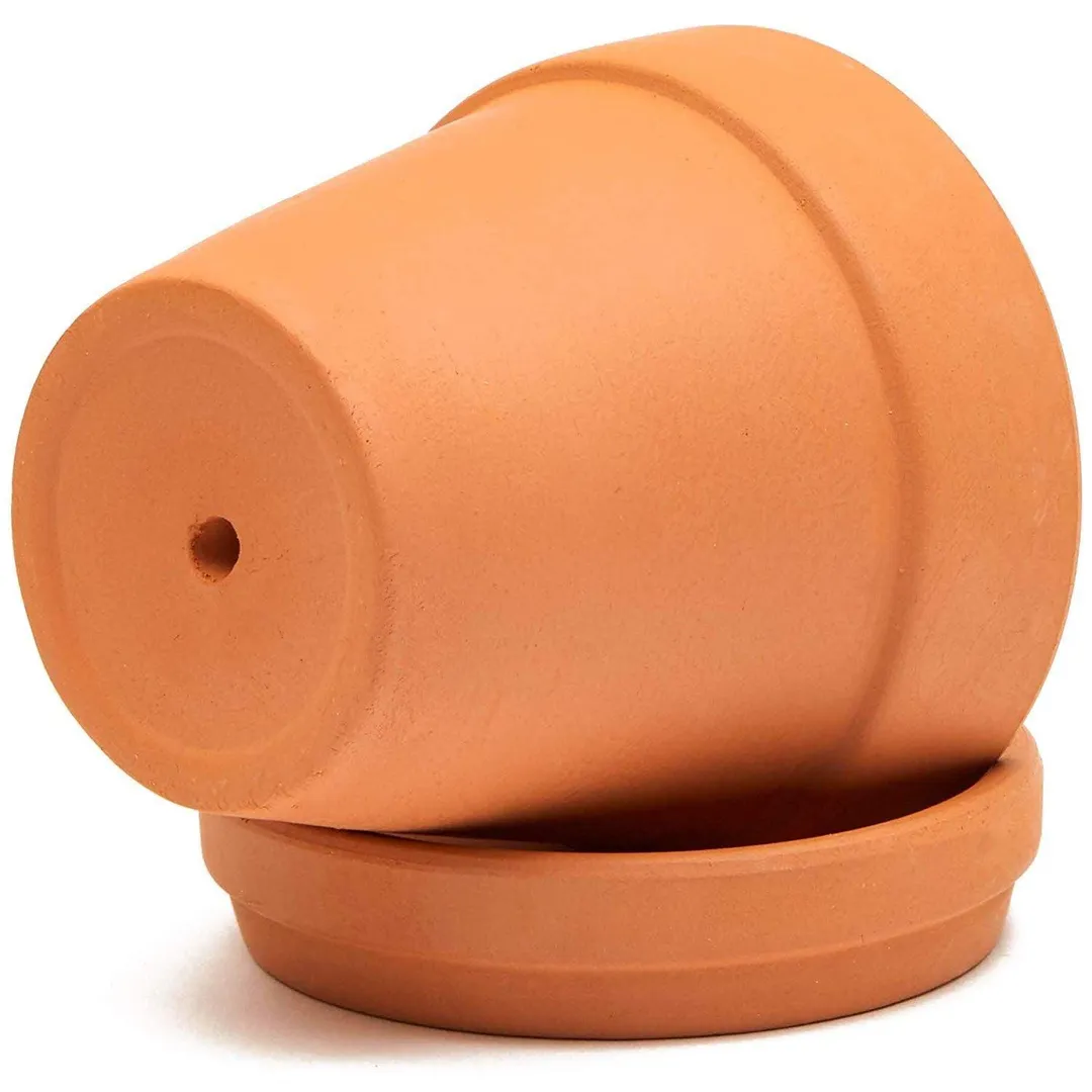 9 Packs 3" Terra Cotta Pots with Saucer, Mini Small Terracotta Flower Clay Pots Planters with Saucer Ceramic Pottery Nursery Indoor Outdoor Gardening for Cacti & Succulent Plants, Brown, 3 inches, photo 5 of 6