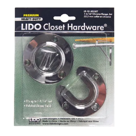 Lido 1-1/4 in long · 1-5/16 in deep Polished Chrome Steel Closet Flange Set