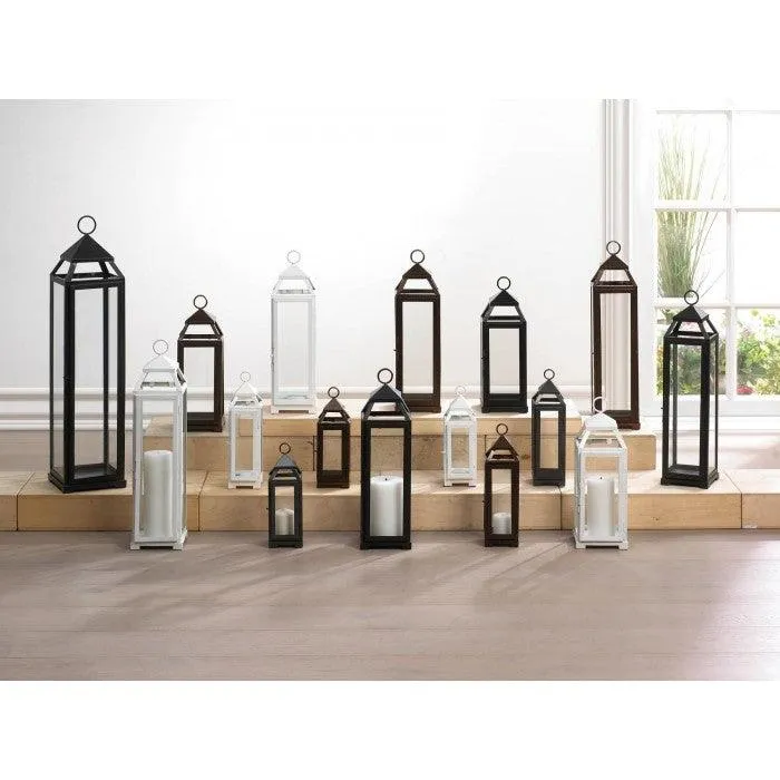 Gallery of Light Patio Candle Lanterns, Decorative Outdoor Small Slate Black Metal Candle Lantern, photo 5 of 5