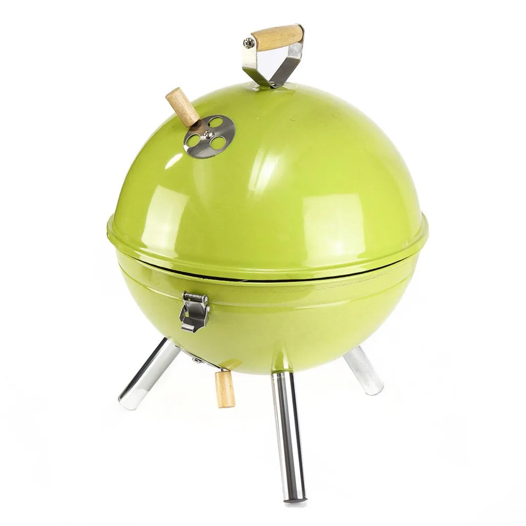 12X17 Inch Portable Charcoal Grill BBQ Grill Kettle Charcoal Barbecue Grill and Smoker Tailgating Small Outdoor Grills Round Standing Camping Grilling Heat Control Steel(Dia. 12"), photo 5 of 9