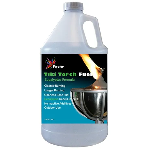 Eucalyptus Tiki Torch Fuel - Odorless Base Oil - Lower Smoke - Longer Lasting - 1 Gallon