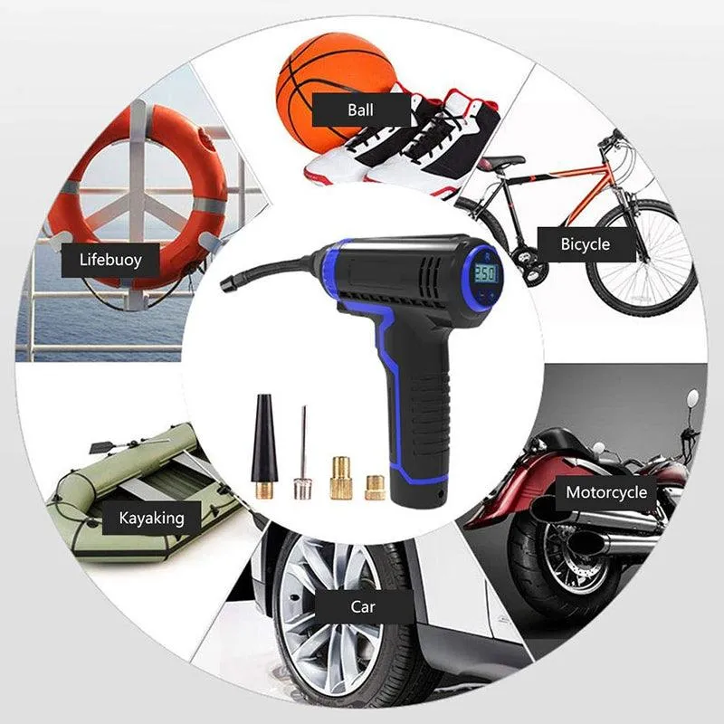 V.I.P. Wired/Wireless Car Air Pump Portable Air Compressor Pump Tire Inflator Pump 12V 150 PSI Tire Pump for Car, Truck, Bicycle, and Other Inflatables, photo 7 of 10