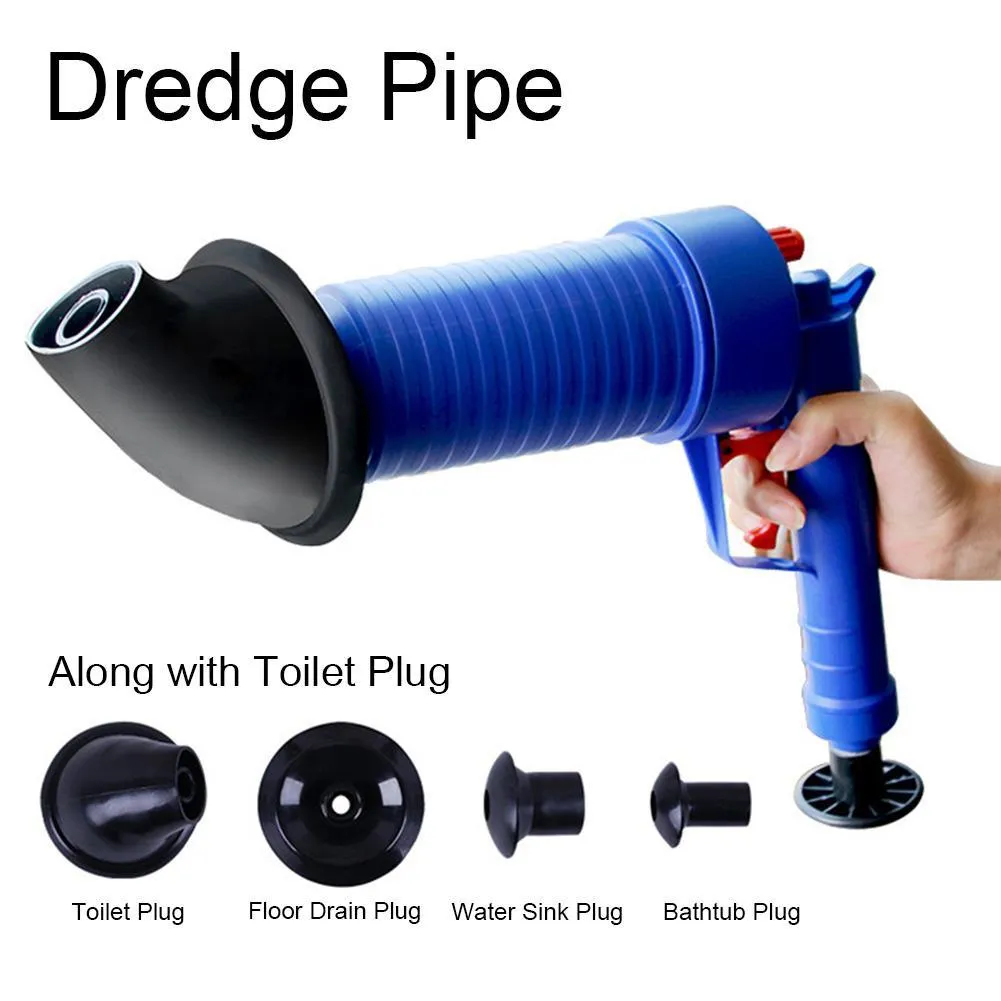 Filfeel Toilet Plunger Drain Blaster Cleaner Gun Air Power Drain Pump High Pressure Powerful Manual Sink Plunger Opener Dredge Tools Cleaner for Bathroom Shower kitchen Clogged Pipe Bathtub Basin, photo 4 of 6