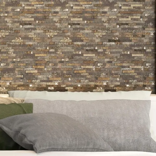 Inoxia SpeedTiles Bengal Brown 11.77 in. x 11.57 in. x 8 mm Stone Self-Adhesive Wall Mosaic Tile (11.4 sq. ft. / case), photo 6 of 23