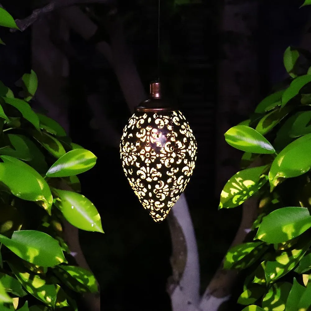Tomshine DC1.2V 0.065W Hanging Solar Lights Tomshine Solar Lantern LED Garden Lights Metal Lamp Waterproof for Outdoor Hanging Decor, photo 4 of 6